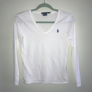 Ralph Lauren Long Sleeve Tee in White